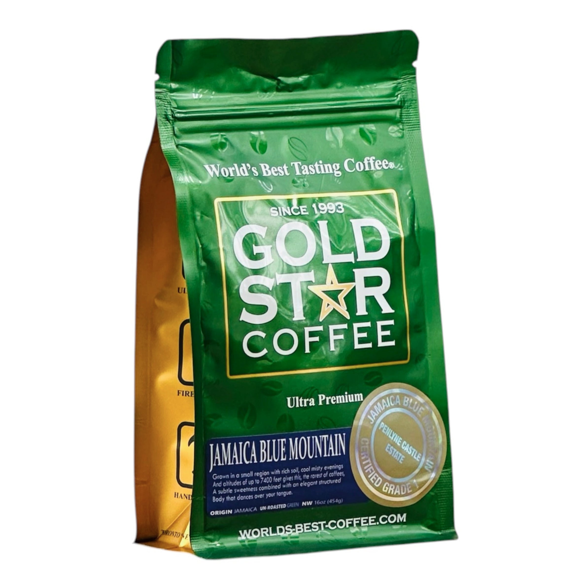 Jamaica Blue Mountain from Penlyne Castle Green Unroasted – Gold