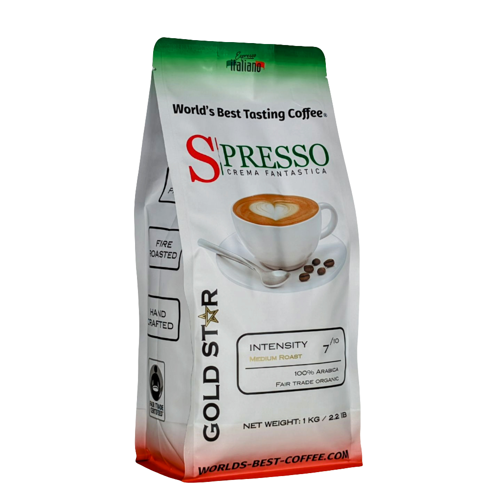 SPRESSO Crema Fantastica - Fair Trade Organic - Medium Roast - 2.2lbs