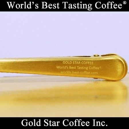 Gold Star Coffee Gold Coffee Scoop & Clip